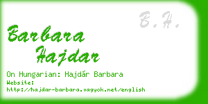 barbara hajdar business card
