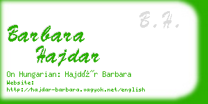 barbara hajdar business card